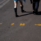 Pavement markers in London’s Greenwich Park.